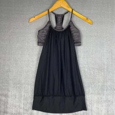 Lululemon Womens No Limit Tank Size 4 Charcoal / White Pinstripe W1575S Yoga - Image 1 of 4