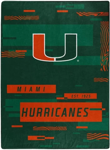 Miami Hurricanes NCAA 60'' x 80'' Raschel Throw Blanket-AB0BMGQ4CTD7 Cover