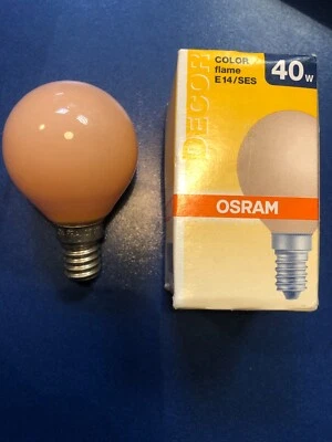 OSRAM DECOR P FLAMME 40 230V E14 Made in EC  40W Tropfen Dimmbar  RELAX - Bild 1 von 2