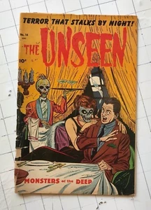 The Unseen #14 pre-code horror terror monsters of the deep comic book 1954 rare! - Picture 1 of 7