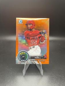 2018 Bowman Chrome Scouts Top 100 Jo Adell Orange /25 LA Angels
