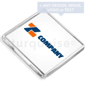 Imanes de nevera de negocios personalizados promocionales 58 x 58 mm | Cuadrados - Imagen 1 de 1