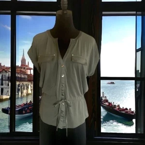 White House Black Market Olive Travel Top, Size XS - Picture 1 of 9