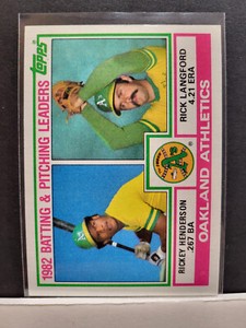 1983 Topps #531 Oakland Athletics Team Leaders Rickey Henderson NM/MT
