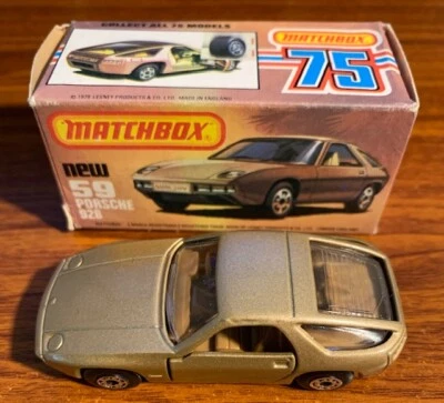 Vintage 1979 Matchbox Bronze #59 Porsche 928 NIB Made in England Free Shipping - Image 1 of 4