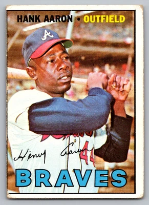 1967 Topps #250 Hank Aaron Braves Foto 1 de 3