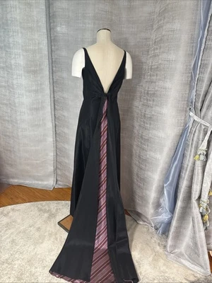 Vestido De Colección Desmontable Tren Negro Formal Talla 12 Jim Helm Ocasiones Clásico Foto 1 de 4