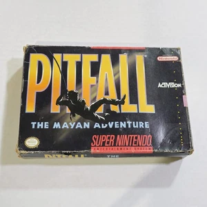 Pitfall The Mayan Adventure (Super Nintendo Snes) Game + Box (NO MANUAL) - Picture 1 of 4