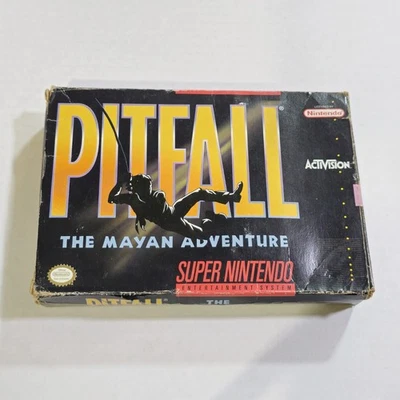Pitfall The Mayan Adventure (Super Nintendo Snes) Game + Box (NO MANUAL) - Image 1 of 4