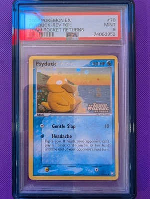 2004 Pokemon Psyduck 70/109 Team Rocket Returns Reverse Holo - PSA 9 Mint - Image 1 of 2