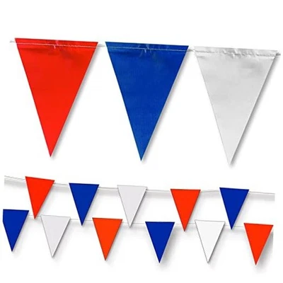 Banderas banderines rojo azul blanco | OSHA 500 lb clasificación 102 ft rojo y azul y blanco Foto 1 de 4