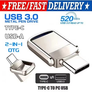 Type C USB 3.0 Flash Drive Thumb Drive Memory Stick for PC Laptop 1TB 2TB - Picture 1 of 19