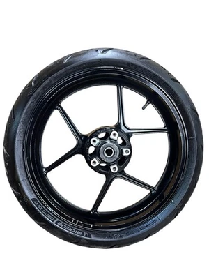 Llanta delantera 12-16 Kawasaki Ninja 650 ABS OEM 6 radios negra 17x3,5" BIG DOBLADA Foto 1 de 4