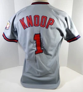 1986 California Angels Bobby Knoop #1 Game Used Grey Jersey 46 DP22343 - Picture 1 of 8