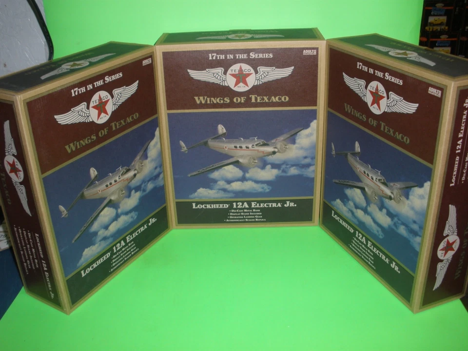 #17 WINGS OF TEXACO LOCKHEED 12A ELECTRA JR. AIRPLANE REG ED ((( FAC SEALED ))) - Image 1 of 4