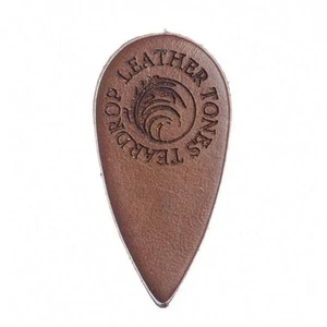 Leather Tones Teardrop Whiskey Leather  Pick - 1 x  Ukulele Pick - Picture 1 of 1