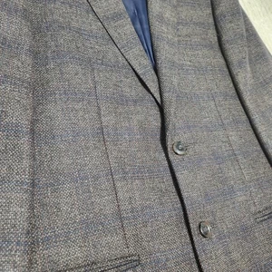 Jos A Bank Blazer Men 40 Long Plaid Brrr Cooling Tailored Fit Modern Performance - Picture 1 of 11