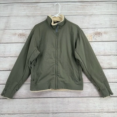 Chaqueta Sherpa Mountain Hardwear Floral Bordada Para Mujer Talla L Verde Oliva Foto 1 de 4
