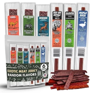 Buffalo Bob's Wild Game Meat Snacks (6 Pack) emergency food gift - Picture 1 of 1