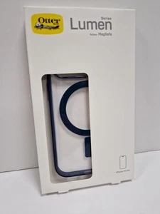 OtterBox iPhone 15 Pro Hülle Lumen Series Magsafe Cover Clear / Mako Blue UVP 48£ - Bild 1 von 4