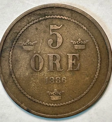 Suecia 1886 5 núcleos. En muy buen estado Foto 1 de 2