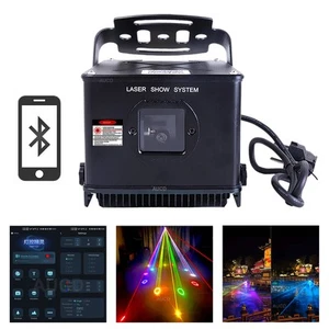 Android iOS APP 3W RGBW Laser IP65 Outdoor Landscape Show Projector Stage Lights - Picture 1 of 14