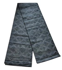 RARO! Runner da tavolo vittoriano nero in taffetà lutto gotico extra lungo 12" x 152" - Foto 1 di 3