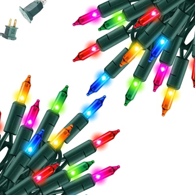 Multi-Colored Christmas Mini String Lights, 20FT 100 Count Incandescent Waterpro - Image 1 of 4