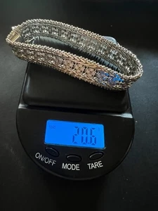 Vintage Sterling Silver Milor Fox Tail Link Bracelet 7" - Picture 1 of 9