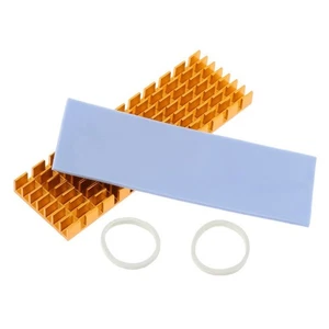 Aluminium M.2 2280 SSD Kühlung Kühler mit Thermal Pad Golden - Afbeelding 1 van 7