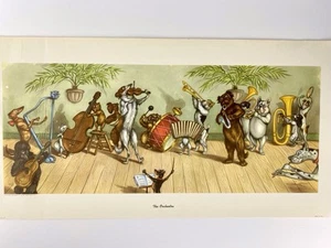 Boris O'Klein unframed vintage art print "The Orchestra" Humorous Dog Art, Music - Bild 1 von 10