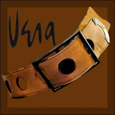 Cinturón VERA NEUMANN Vintage CUERO, BRONCE Y MADERA España Años 70 BOHO Gitano URBANO Foto 1 de 4