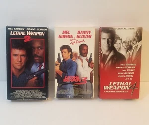 Lethal Weapon 2 Lethal Weapon 3 Lethal Weapon 4 VHS Lot Mel Gibson Danny Glover - Picture 1 of 3
