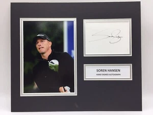 RARE Soren Hansen Golf Signed Photo Display + COA AUTOGRAPH RYDER CUP MASTERS - Picture 1 of 3