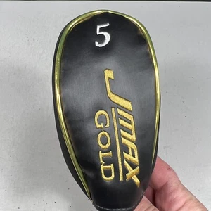 Bazooka JMax Dorada #5 Cuña de Hierro Cubierta para Cabeza de Club de Golf Sin Cordones Gancho y Bucle Negro - Imagen 1 de 4
