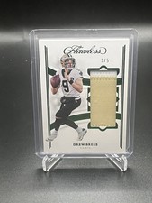 2022 Panini Flawless Drew Brees Emerald Jumbo Patch #3/5 New Orleans Saints
