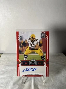 Daniel Faalele 2022 Leaf Draft XRC Rookie Auto Red #BA-DF1 Baltimore RAVENS π¦ββ¬ - Picture 1 of 2