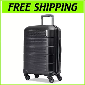 Stratum 2.0 Expandable Carry-On Hardside Luggage with Spinner Wheels | Jet Black - Picture 1 of 10