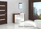 OLIVEWOOD / WHITE GLOSS BATHROOM FITTED FURNITURE 1300MM