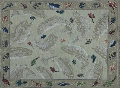 New Tapestry Panel Fish Approx. 18 1/2” x 13 1/2” Piece/Panel - Image 1 of 4