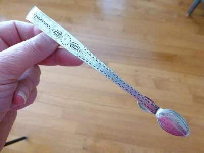 1815 Stephen Adams II Brite Cut Sterling Silver Sugar Tongs  5 3/8" MGS - Image 1 of 4