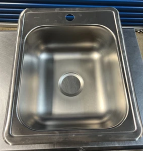 Elkay D117211 Dayton Single Bowl Drop-in Stainless Steel Bar Sink 17 x 21 - Picture 1 of 5
