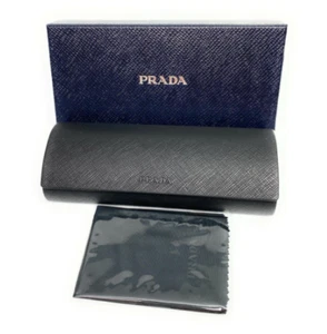 PRADA AUTHENTIC EYEGLASSES SUNGLASSES OPTICAL BLACK MAGNETIC CASE CLOTH BOX NEW - Picture 1 of 1