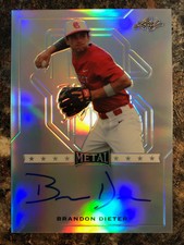 Brandon Dieter 2017 Leaf Perfect Game Metal Auto Autograph New Mexico State