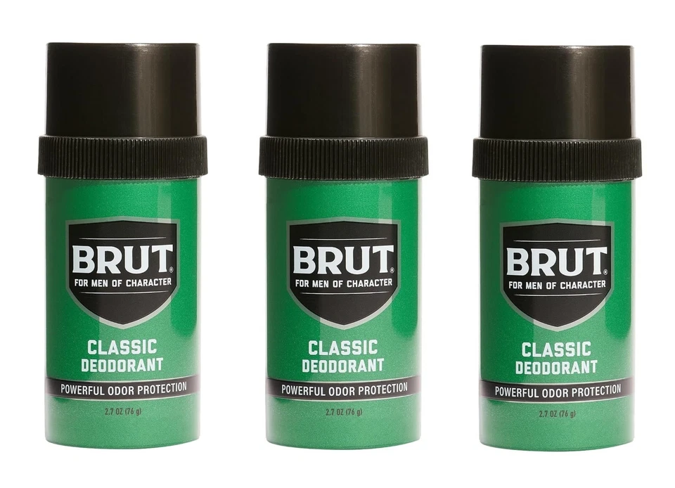 *PAQUETE DE 3* BARRA DESODORANTE CLÁSICO BRUT Potente Protección Sin Alcohol 2.7 OZ Foto 1 de 1