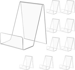 10 Pack 3" X 4" Acrylic Book Stand, Clear Book Display Stand, Easel Transparent - Picture 1 of 12