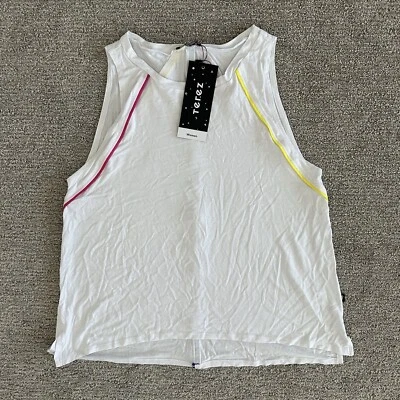 Terez White Neon Trim Tank Top Size Medium - Image 1 of 4