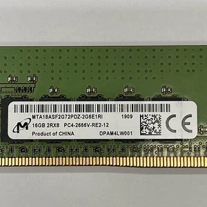 Micron 16GB 2RX8 DDR4-2666 PC4-21300 ECC 288-Pin Memory MTA18ASF2G72PDZ - Picture 1 of 4