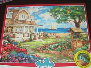 1000 Teile Puzzle Sea Garden Cottage Chuck Pinson 20x27 Bildereinsatz - Bild 1 von 4