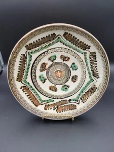 Vintage Romanian Art Pottery Folk Art Dish Vicsoreanu Vasile - Picture 1 of 4